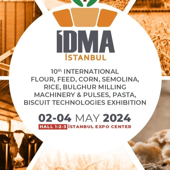 IDMA Salon international des technologies de farine, d'aliments pour animaux, de maïs, de semoule, de riz, de boulgour et de légumineuses, de pâtes et de biscuits.